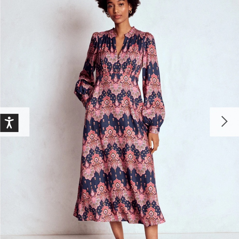 Like New - Boden Cassie Smocked Tea Dress - 8 **still available online**